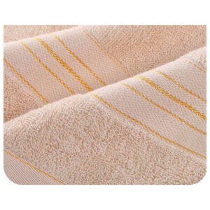 2 Pcs-Bath Towels for Beach Spa Hotel 70x140cm (Light Ivory) ID1036
