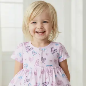 Exclusive Shirt and Shorts Set Heart-themed Pattern ID2568