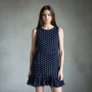 Stunning Dress Black Polka Dot Pattern ID2930
