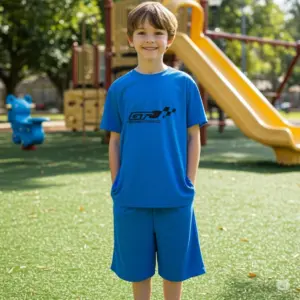 Powerful Performance T-Shirt and Shorts Set Blue ID3033