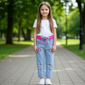 Reliable Jeans Embroidered Floral Style ID3789
