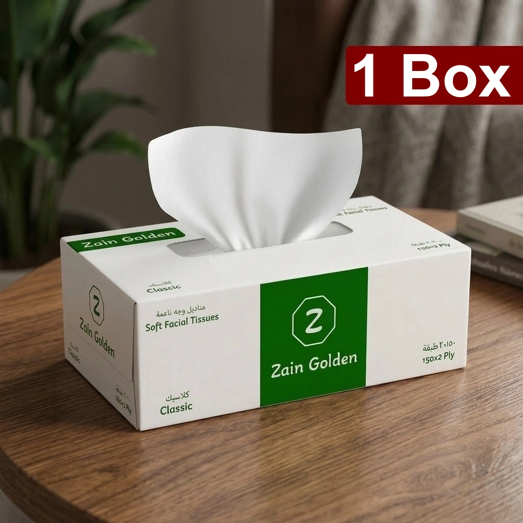 Comfortable Soft Facial Tissues - 150 Sheets x 2 Ply (Single Box)
